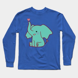 Heart Elephant Long Sleeve T-Shirt